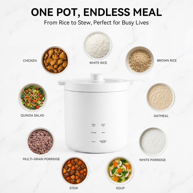 Mini Rice Cooker 2 Cup Uncooked
