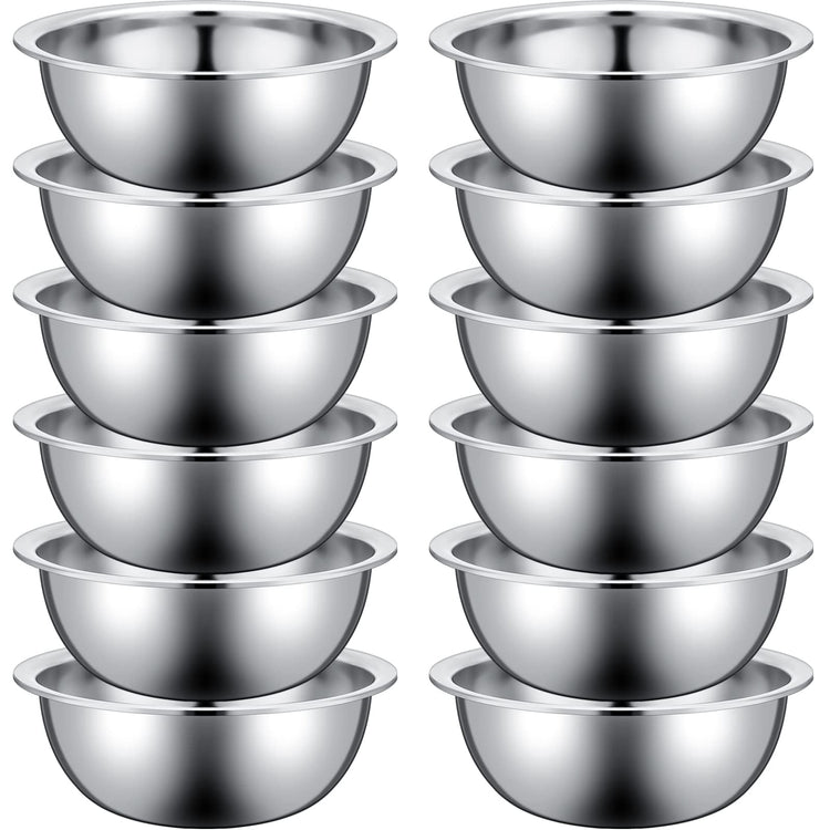 Stainless Steel Mixing Bowls Set (12 Count)