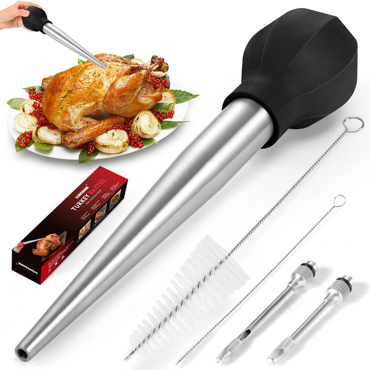 Large Turkey Baster with Cleaning Brush & Needle