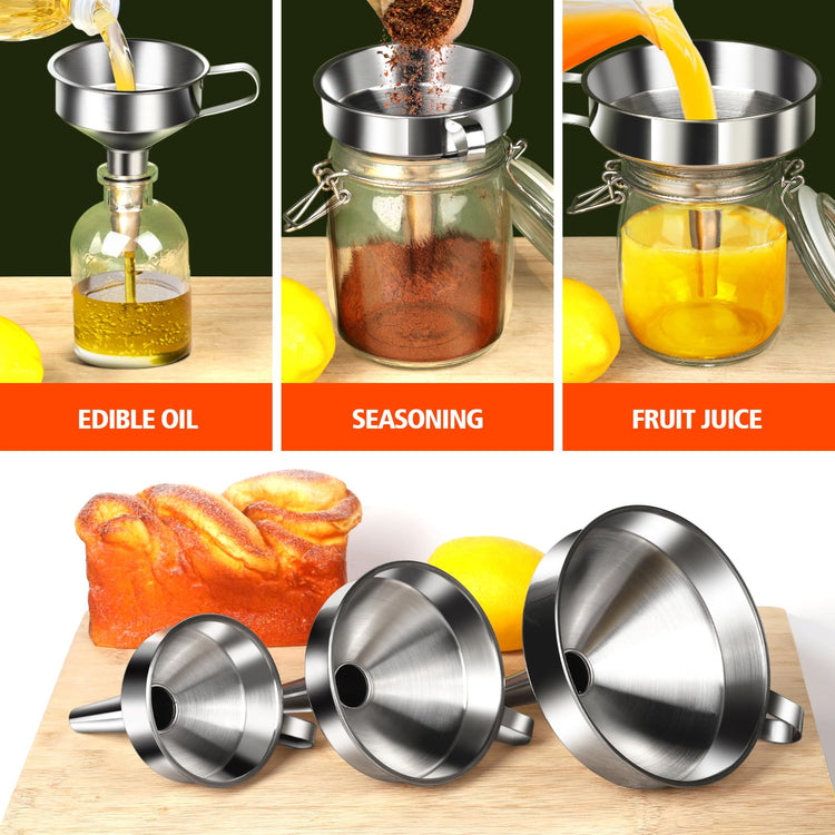 Stainless Steel Funnel (8 Count)