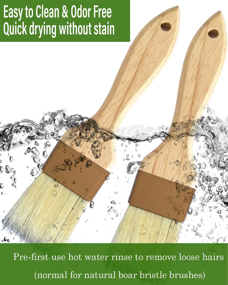 Natural Boar Bristle Pastry & Basting Brush (2 Count)