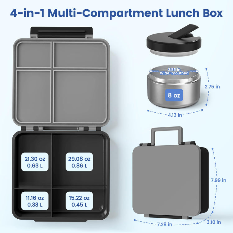Bento Lunch Box for Kids with 8oz Soup Thermo