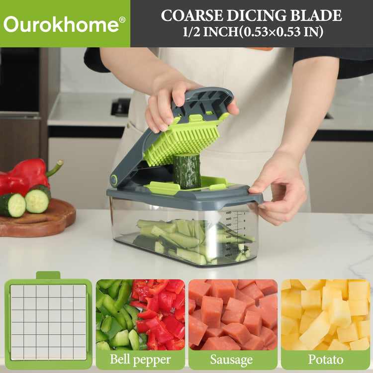 Vegetable Chopper Cutter with Container (2 Count (Blade))