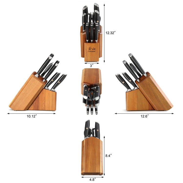 L Series 12 Piece Knife Block Set with 6 Steak Knives (12 Count)