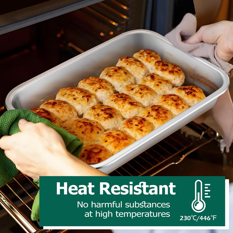Lasagna Pan 10.6 x 8.3 x 1.7inch Stainless Steel Cake Brownie Pan