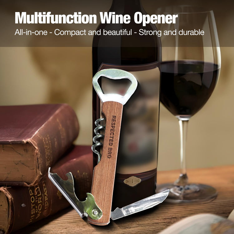 Multifunctional Corkscrews Wine Opener with Foil Cutter and Bottle Opener