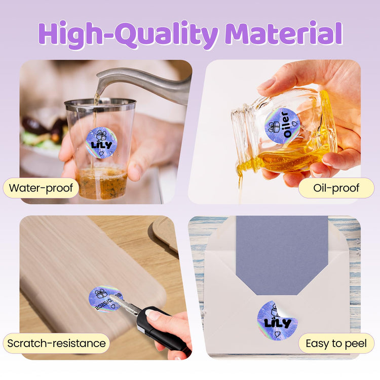 2" Round Rainbow Thermal Labels