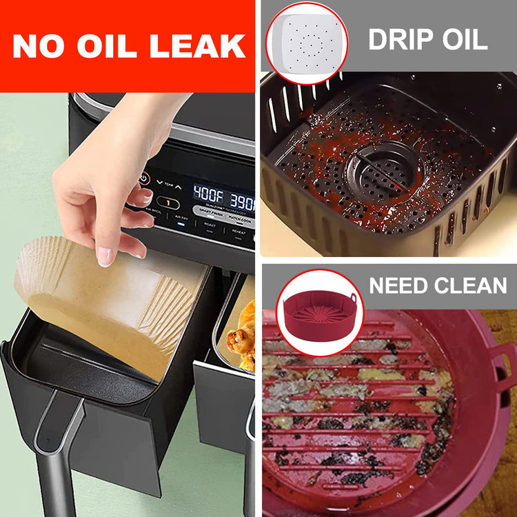 Air Fryer Liner Rectangular for Ninja Foodi Dual Basket 8QT 10QT