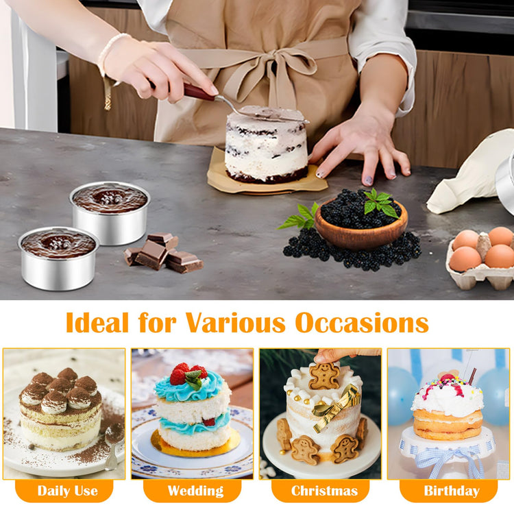 4 Inch Round Cake Pan Set of 3 (3 Count)