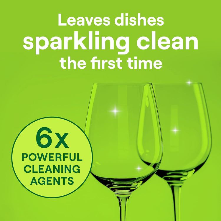 Seventh Generation Power Plus Dishwasher Detergent Packs Fresh Citrus scent Pack of 6 for sparkling dishes Dishwasher tabs, 15 count