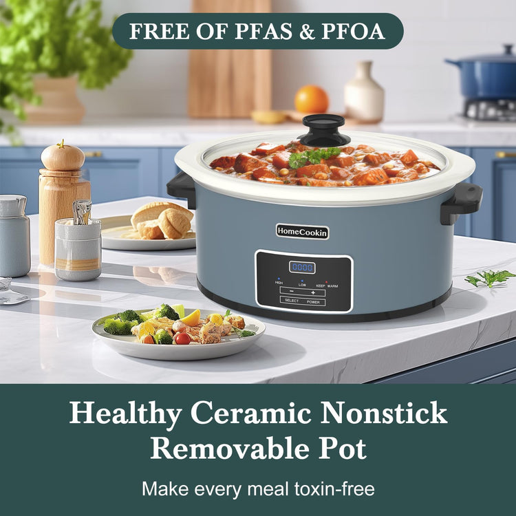 6 Quart Programmable Slow Cooker with Timer