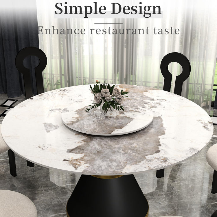 31.5" Lazy Susan for Table Top Tempered Glass Rotating Serving Tray for Dining Table