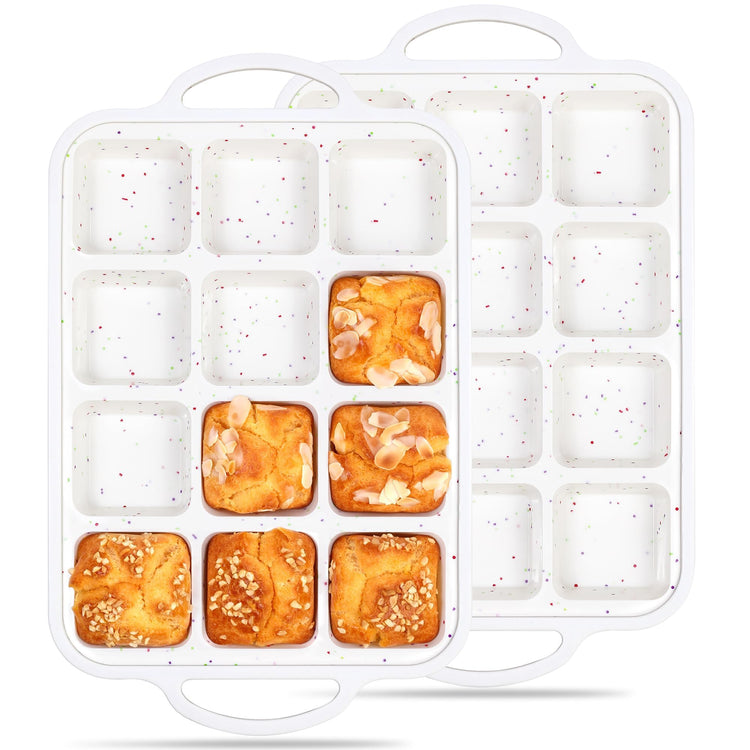 Mini Individual Square Brownie Pan with Dividers (2 Count)