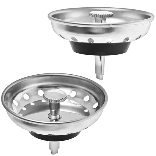 2 Pack Kitchen Sink Strainer and Stopper Combo Basket Replacement for Standard 3 (2 Count)