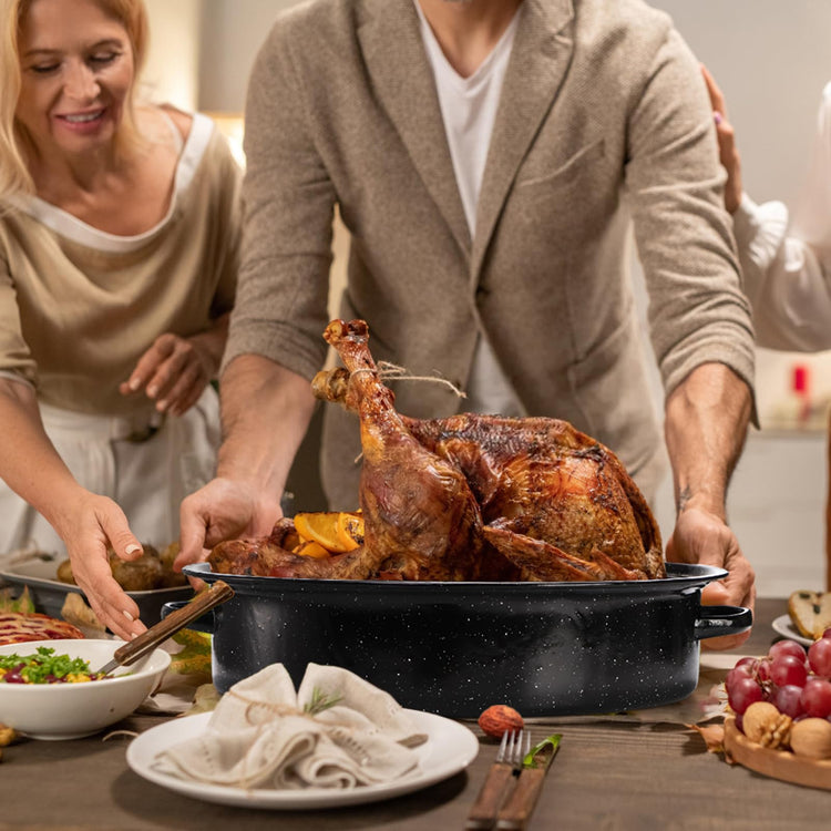 Granite Roasting Pan with Lid