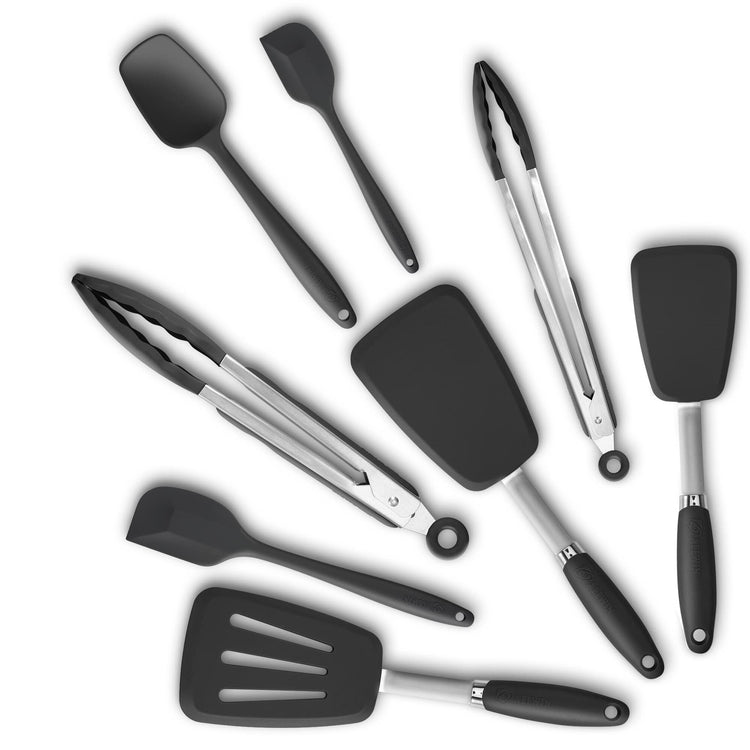 5 Piece Silicone Spatulas Set with Tongs (5 Count)