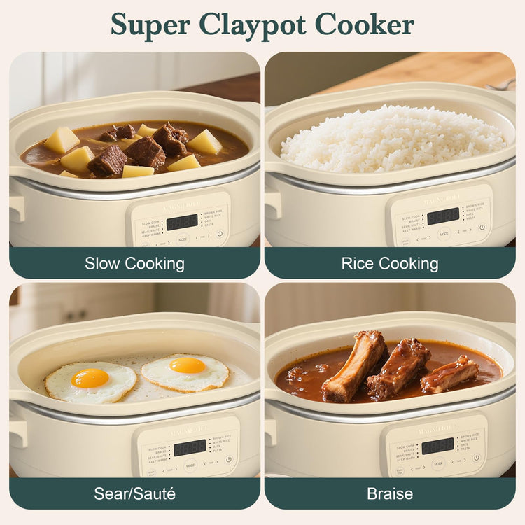 MAGNIFIQUE 4 Quart Programmable Casserole Slow Cooker