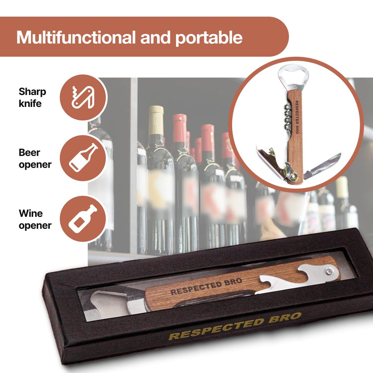 Multifunctional Corkscrews Wine Opener with Foil Cutter and Bottle Opener