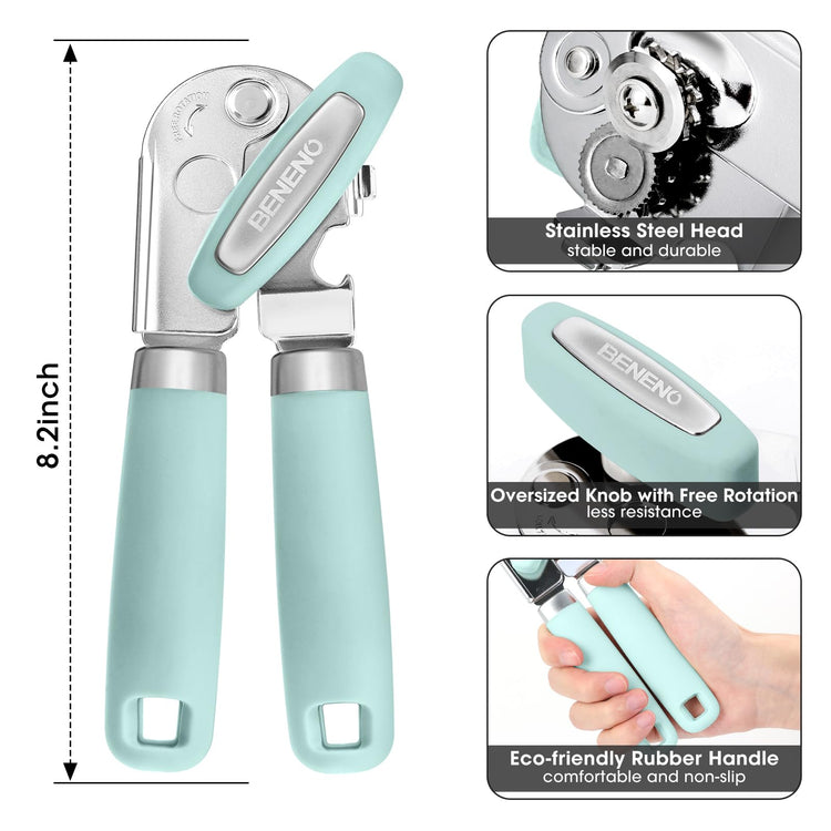 Heavy Duty Hand Can Opener Manual with Magnet Lid Remover