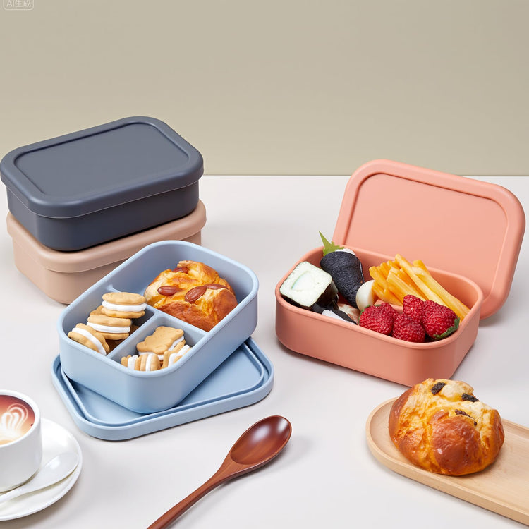 4 Pcs Silicone Bento Box (4 Count)