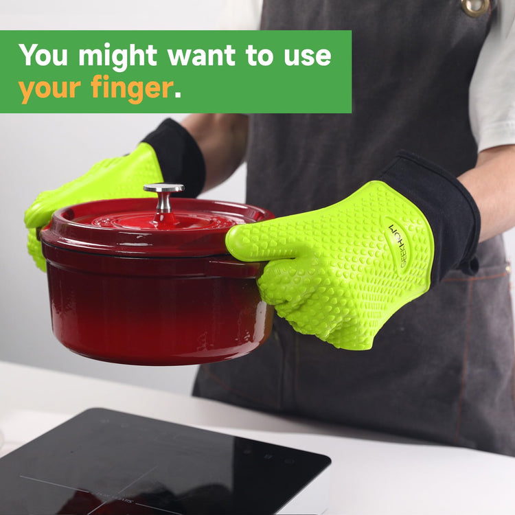 BBQ Gloves Heat Resistant Oven Mitts (2 Count)