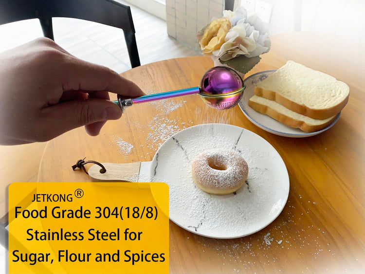 Powdered Sugar Shaker Duster Flour Dispenser Shaker with 18