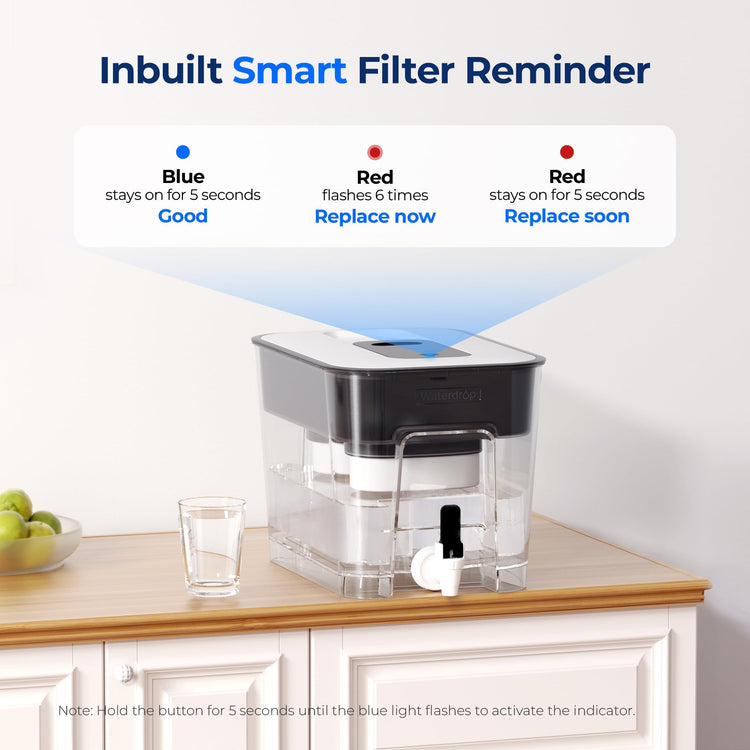 WFD-22L-DF Water Filter Dispenser, 40-Cup Water Purifier, Black (2 Count)