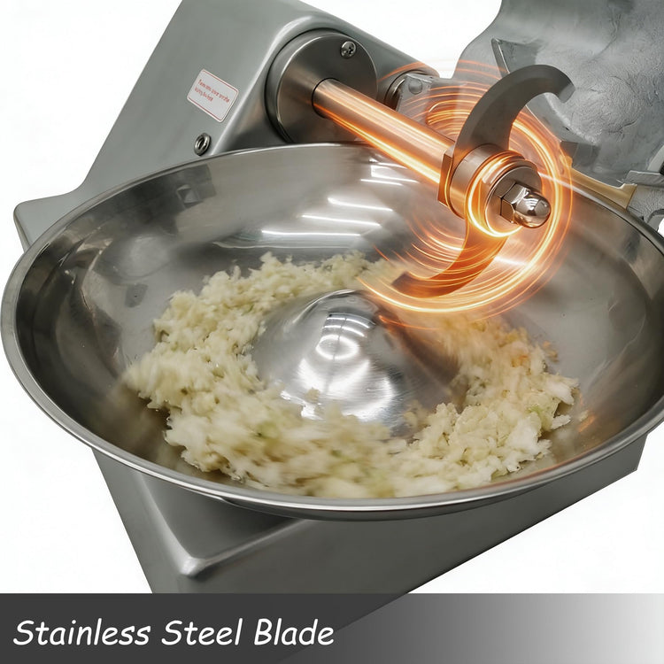 Commercial Food Processor & Vegetable Chopper 5.5L Multifunction Meat Bowl Cutter Mixer & Buffalo Chopper with 304 SS Blade for Meat Vegetable Cutter Processor Machine 110V 550W 120kg