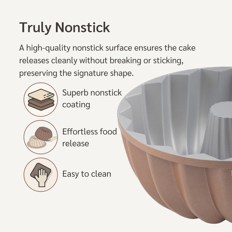 Classic 10 Cup Fluted Cake Pan Nonstick
