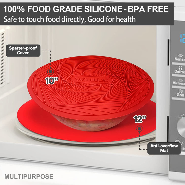 12 10 Inch Silicone Microwave Mats (2 Count)