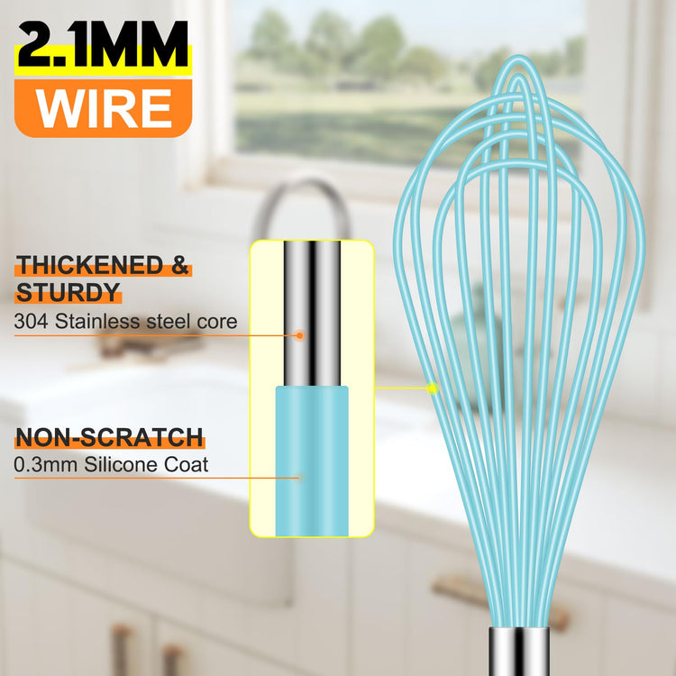 4 Pieces Silicone Whisks Set