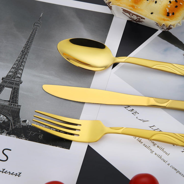 30 Piece Gold Silverware Set for 6 (30 Count)