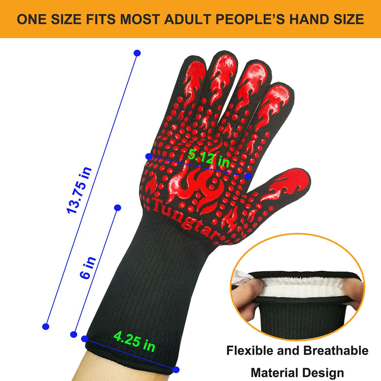 Turkey Fryer BBQ Heat Resistant Gloves (2 Count)