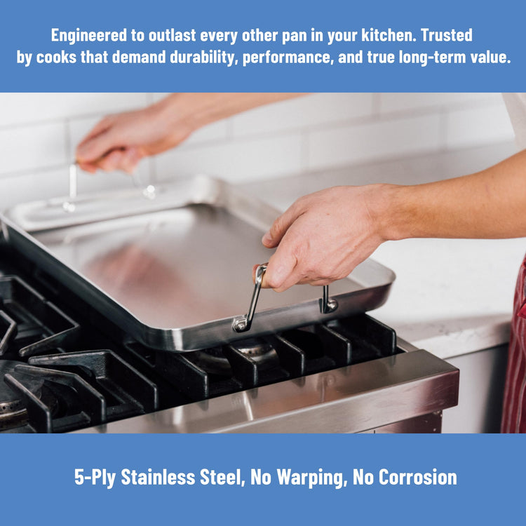 Stainless Steel Roasting Pan with Handles