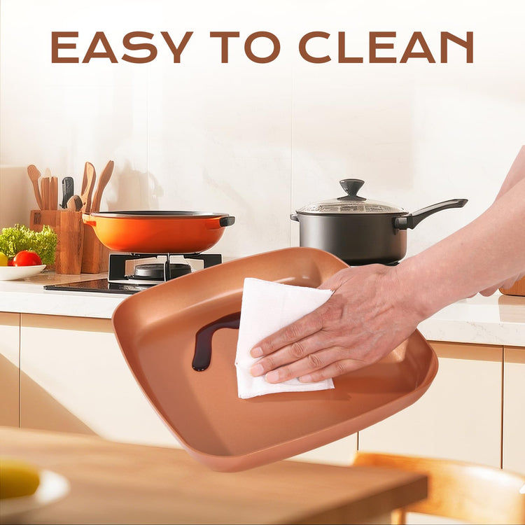 Non Stick Copper Square Frying Pan