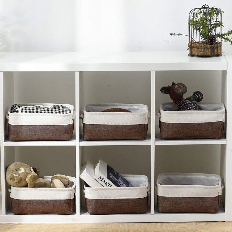 Small Storage Baskets for Shelves (4 Count)