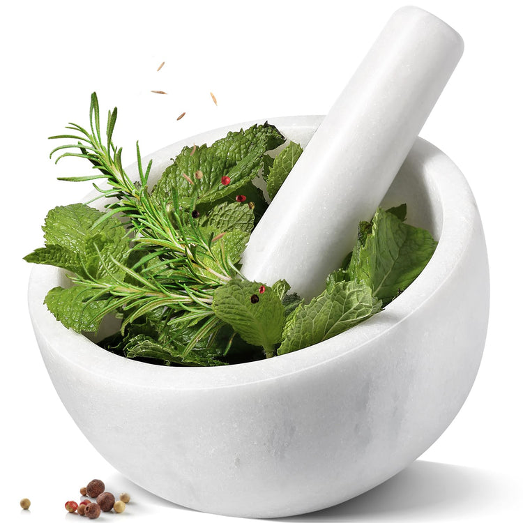 Marble Mortar and Pestle Set