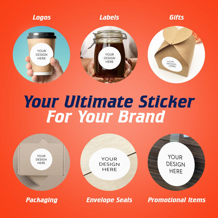Custom Vinyl Stickers Your Image (100 Count)