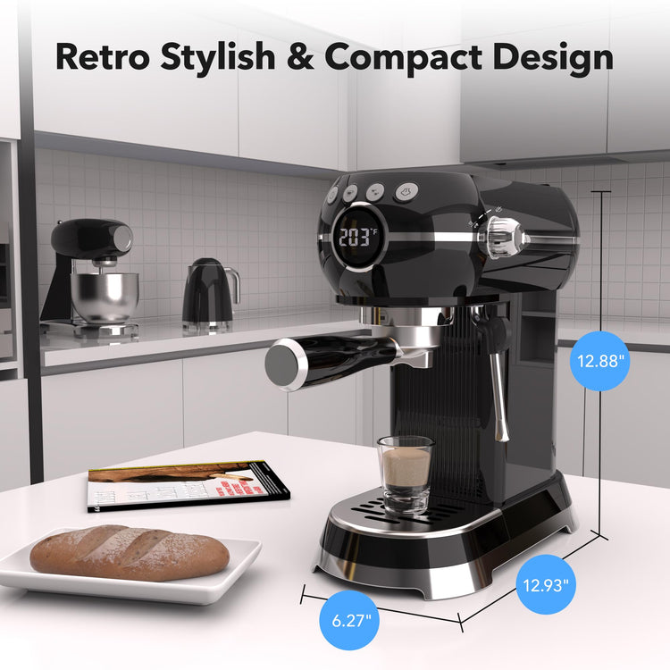 20Bar Compact Espresso Machine with Milk Frother