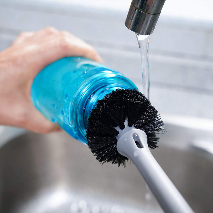 2-in-1 Bottle Brush and Straw Cleaner Brush, Black, 1 Pack