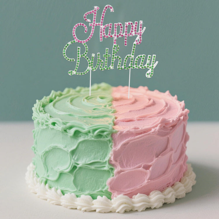 Cake Topper Gold Birthday Decorations for Women