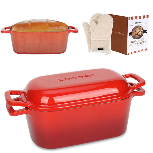 3.6QT Oval Enameled Cast Iron Dutch Oven