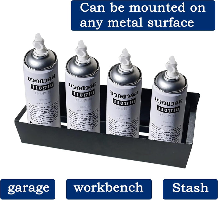 2pcs Magnetic Spray Can Holder Aerosol Can Organizer Tool Box Storage Rack for Garage Home Workspace