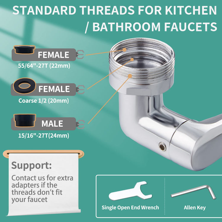 1080°Rotating Faucet Extender Double Extension