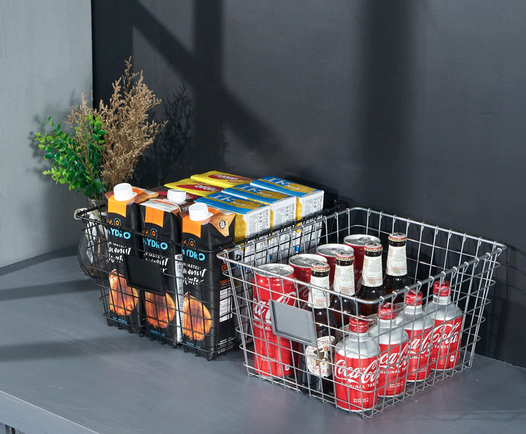 4 Pack【Extra Large】 Wire Handmade Storage Basket for Organizing Household Goods