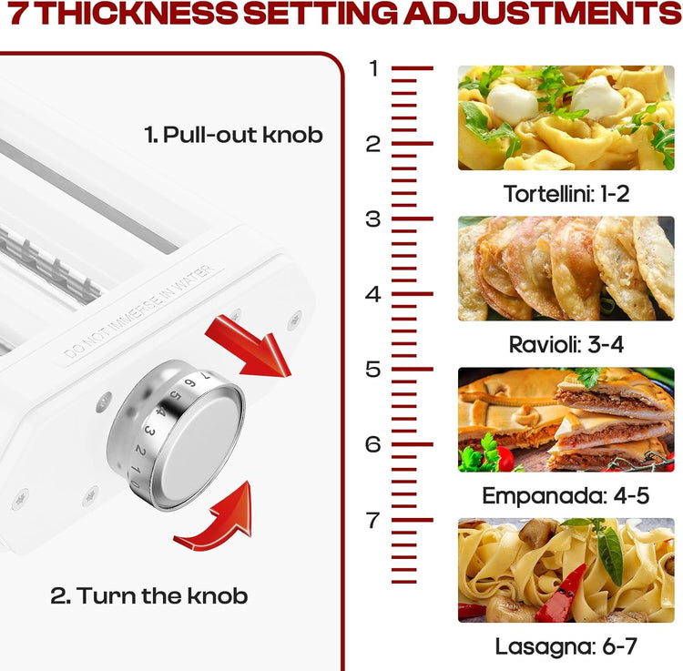 Pasta Attachment for KitchenAid Stand Mixer, 3 in 1 Set Pasta Maker KitchenAid Attachment Includes Spaghetti Cutter, Pasta Sheet Roller and Fettuccine Cutter, Attachment for Kitchenaid Mixers
