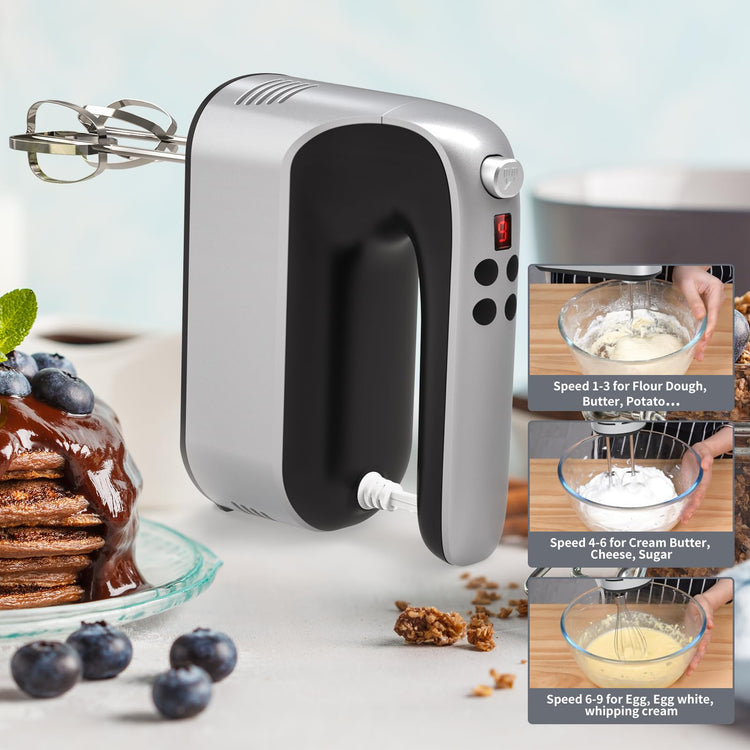 9 Speed Digital Hand Mixer Electric