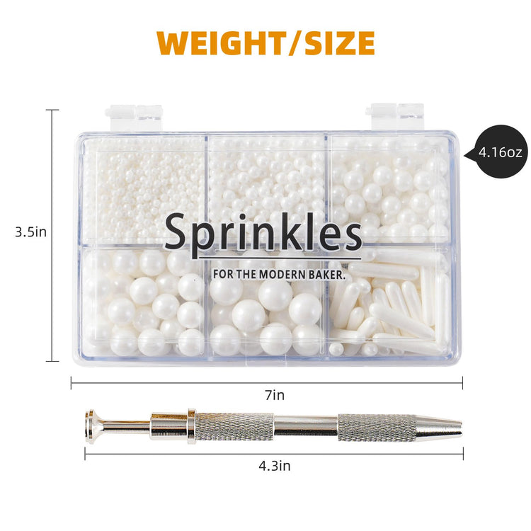 White Mix Sugar Sprinkles (4.16 Ounce)