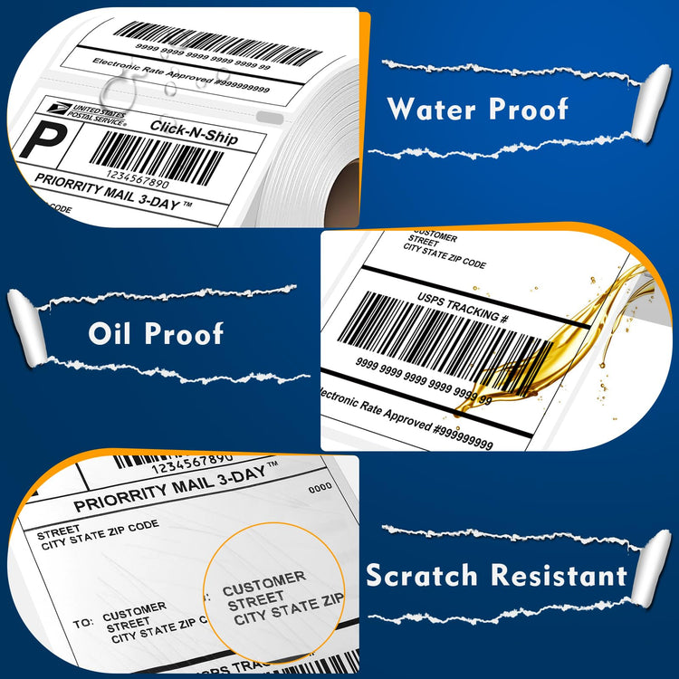 220 4"x 6" Thermal Shipping Labels Replacement for DYMO 1744907 (220 Count)
