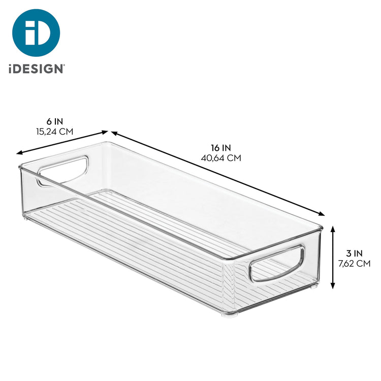 Slim Extra Long Clear Storage Bin (2 Count)